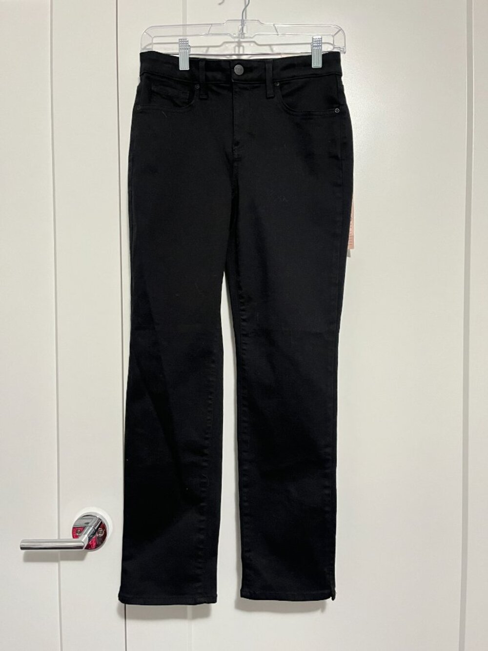 New NYDJ Size 0 Black Ankle Slim Straight Jeans